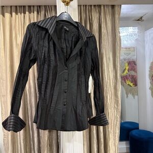 Beluva by firuze Belden crinkle shirt